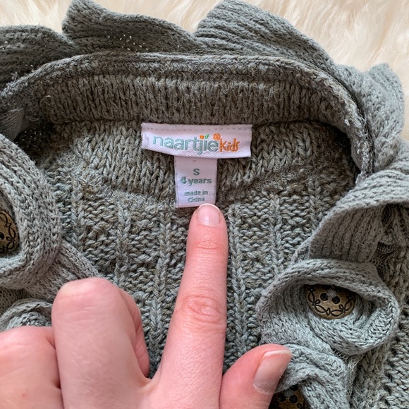 Naartjie green cardigan sweater size small 4 - Picture 3 of 6